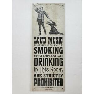 Rules: Loud Music Ohio Wholesale Inc.16 x 6 Rustic Retro Metal Signs 27413